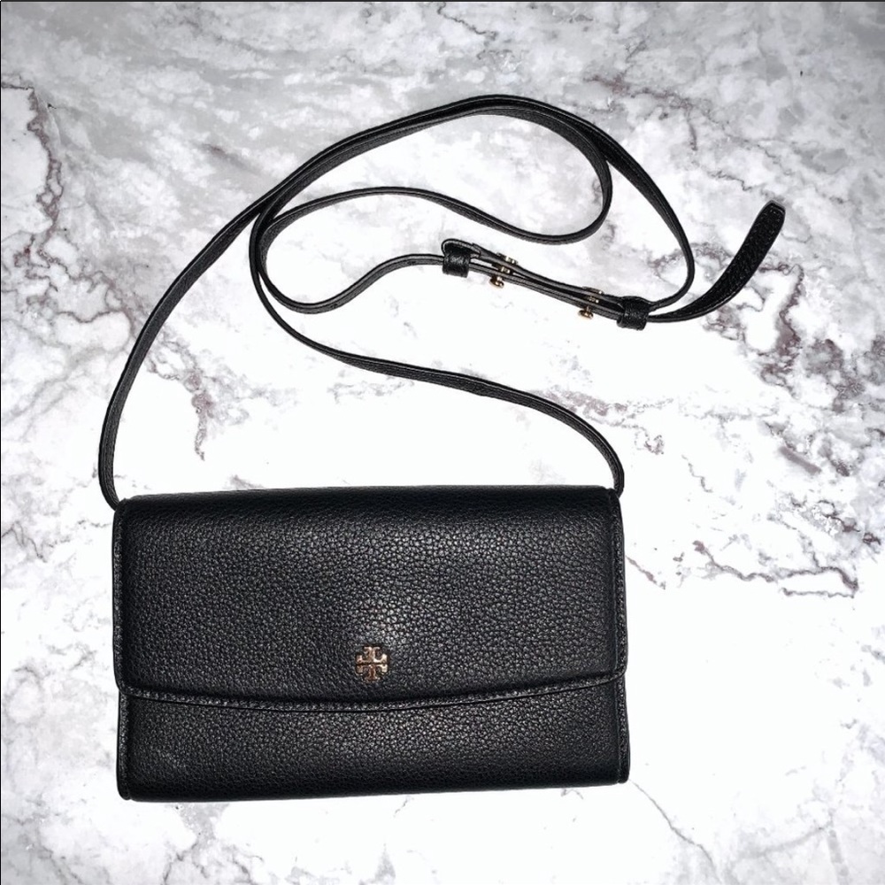 Tory Burch Black Robinson Wallet Crossbody